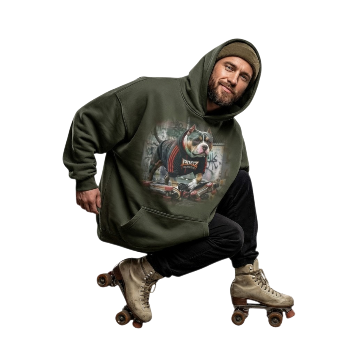 "SkateDog" Snap Hoodie - 380GSM Heavyweight Brushed Fleece