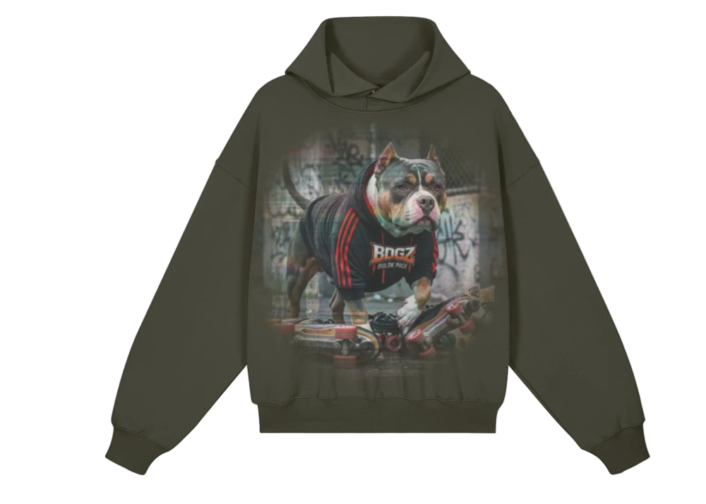 "SkateDog" Snap Hoodie - 380GSM Heavyweight Brushed Fleece