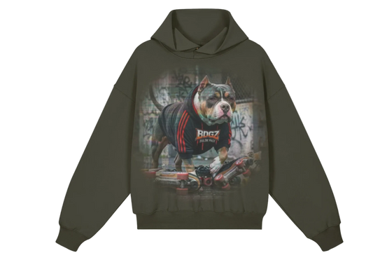 "SkateDog" Snap Hoodie - 380GSM Heavyweight Brushed Fleece