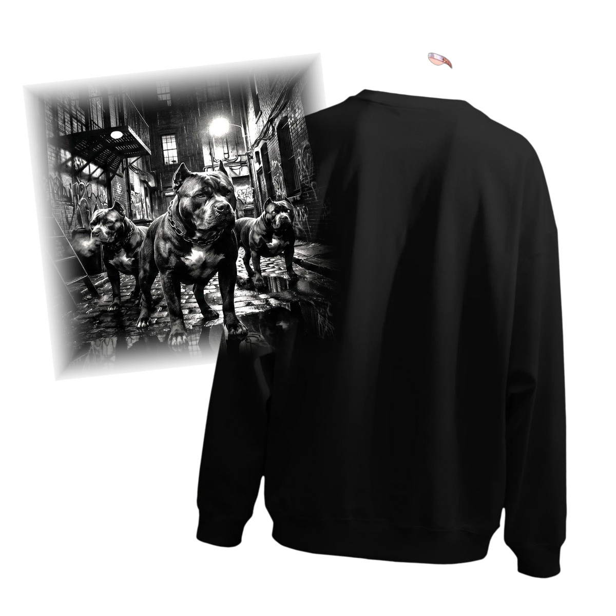 Bulldogz "Night Moves" Crewneck - 380GSM Heavyweight Streetwear Sweatshirt